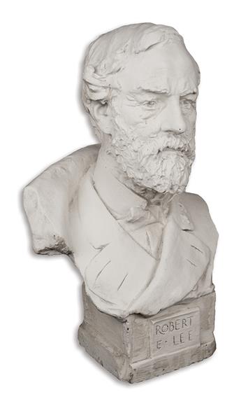 (CIVIL WAR--CONFEDERATE.) Martiny, Philip; sculptor. Plaster bust of Robert E. Lee.